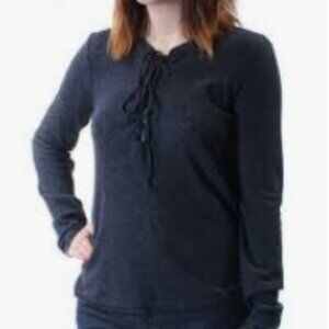 Chelsea Sky NWT Long Sleeved Lace Up Top